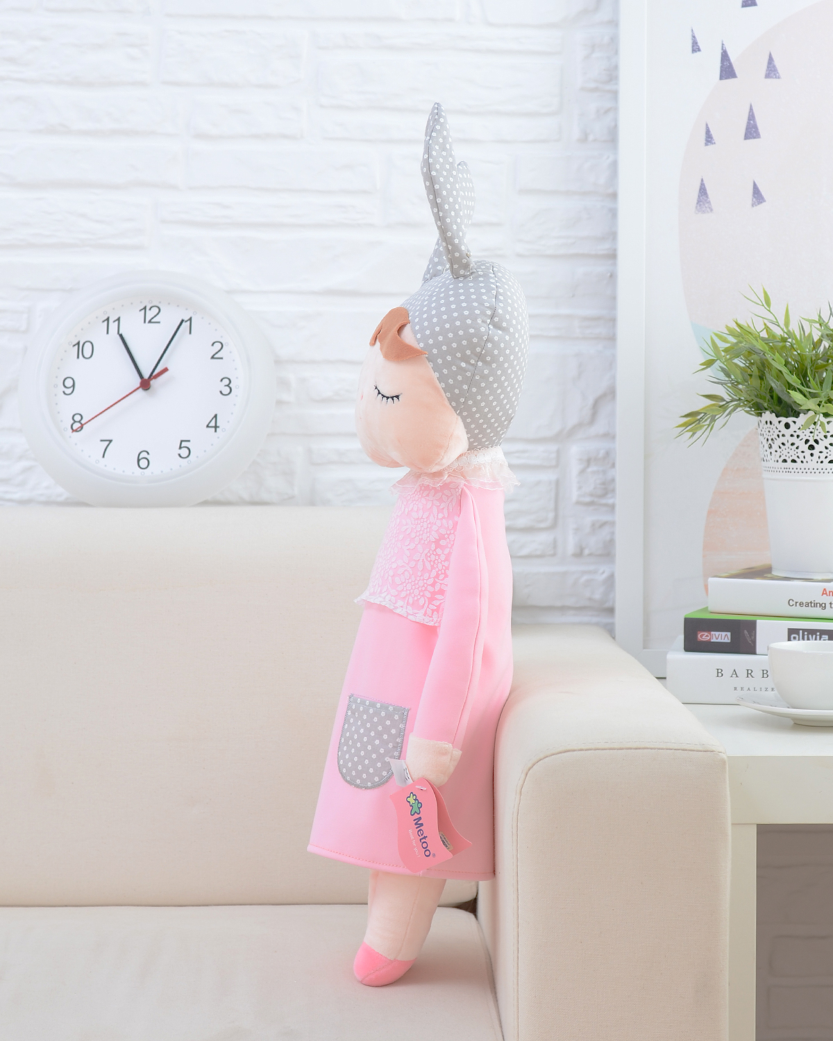 Lalka Metoo w różowej sukience XL - obrazek 3