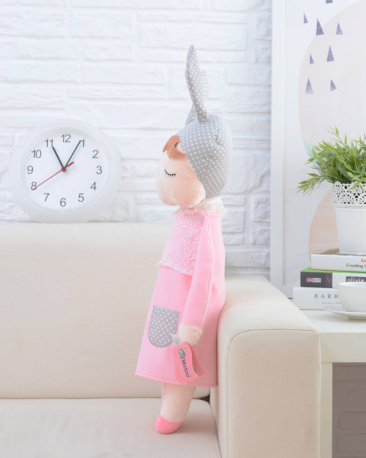 Lalka Metoo w różowej sukience XL - obrazek 7