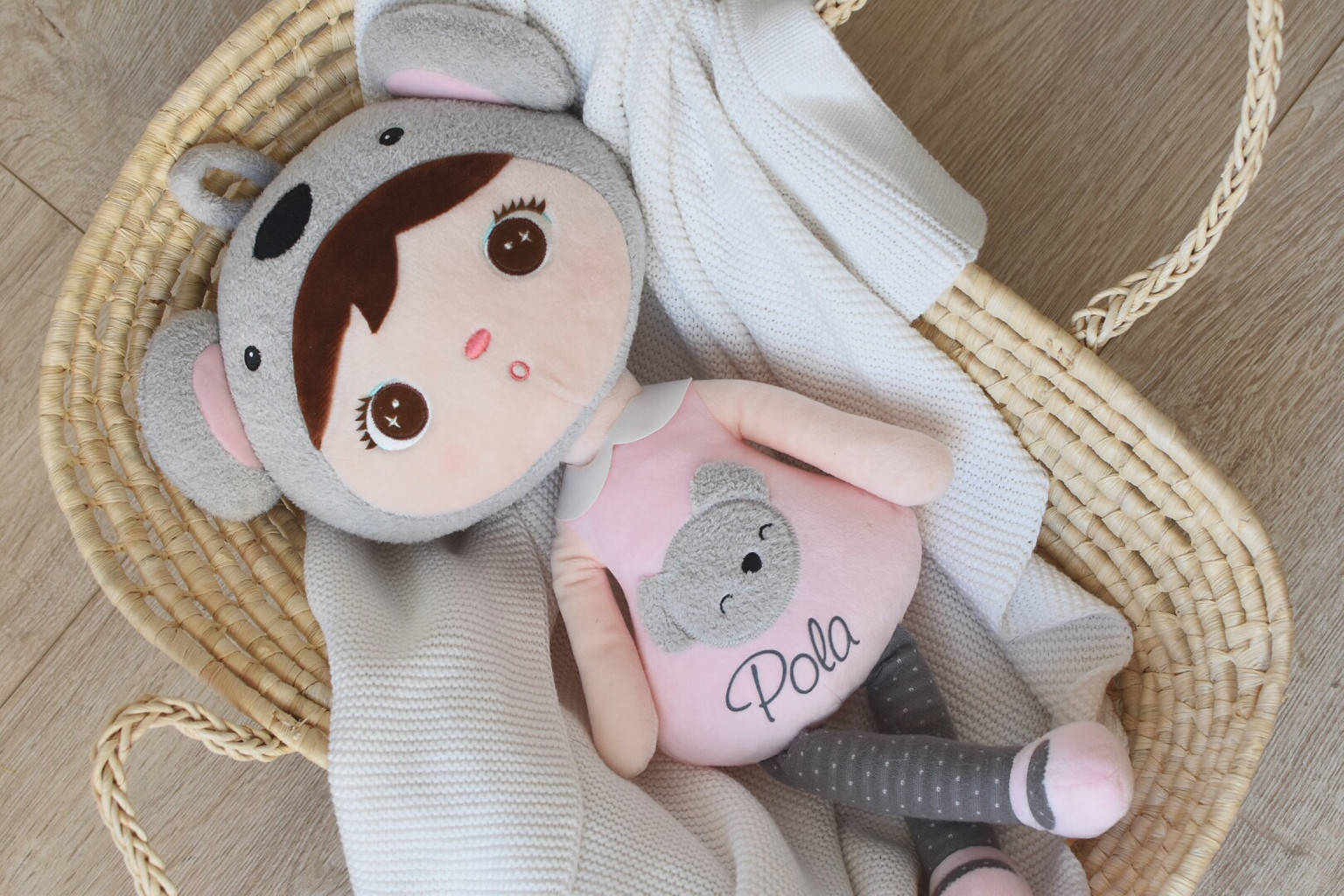 Nosidełko wiklinowe dla lalek - kosz Mojżesza - obrazek 10