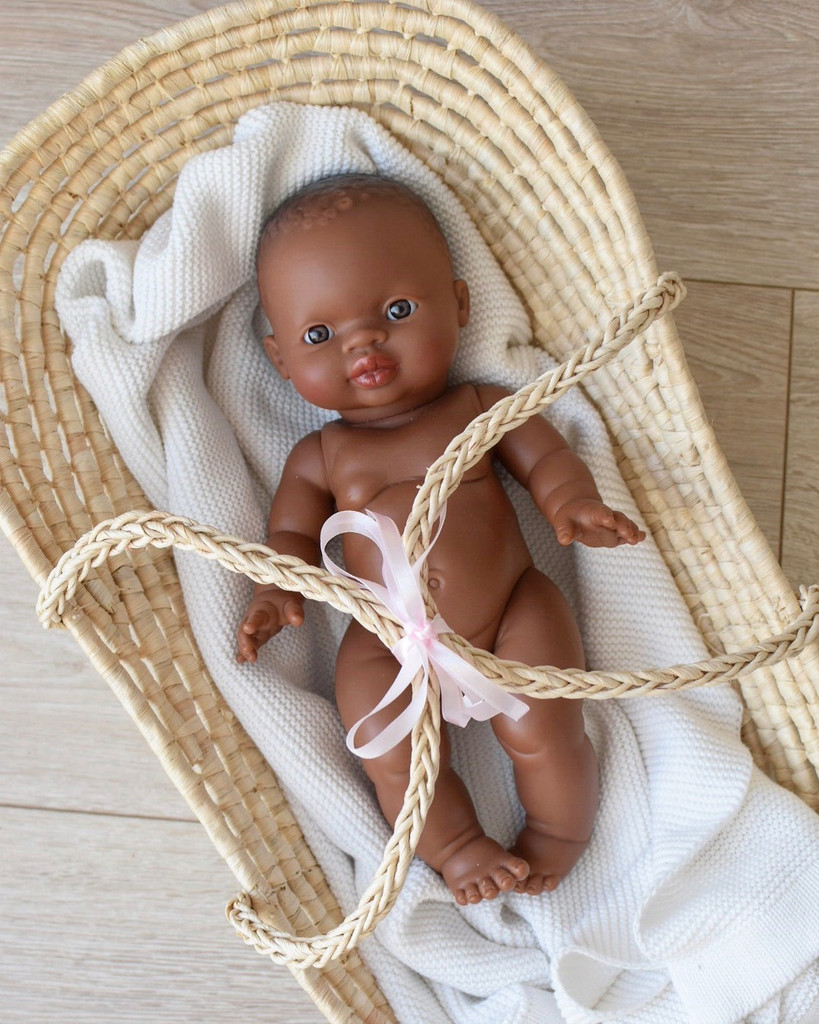 Nosidełko wiklinowe dla lalek - kosz Mojżesza - obrazek 3