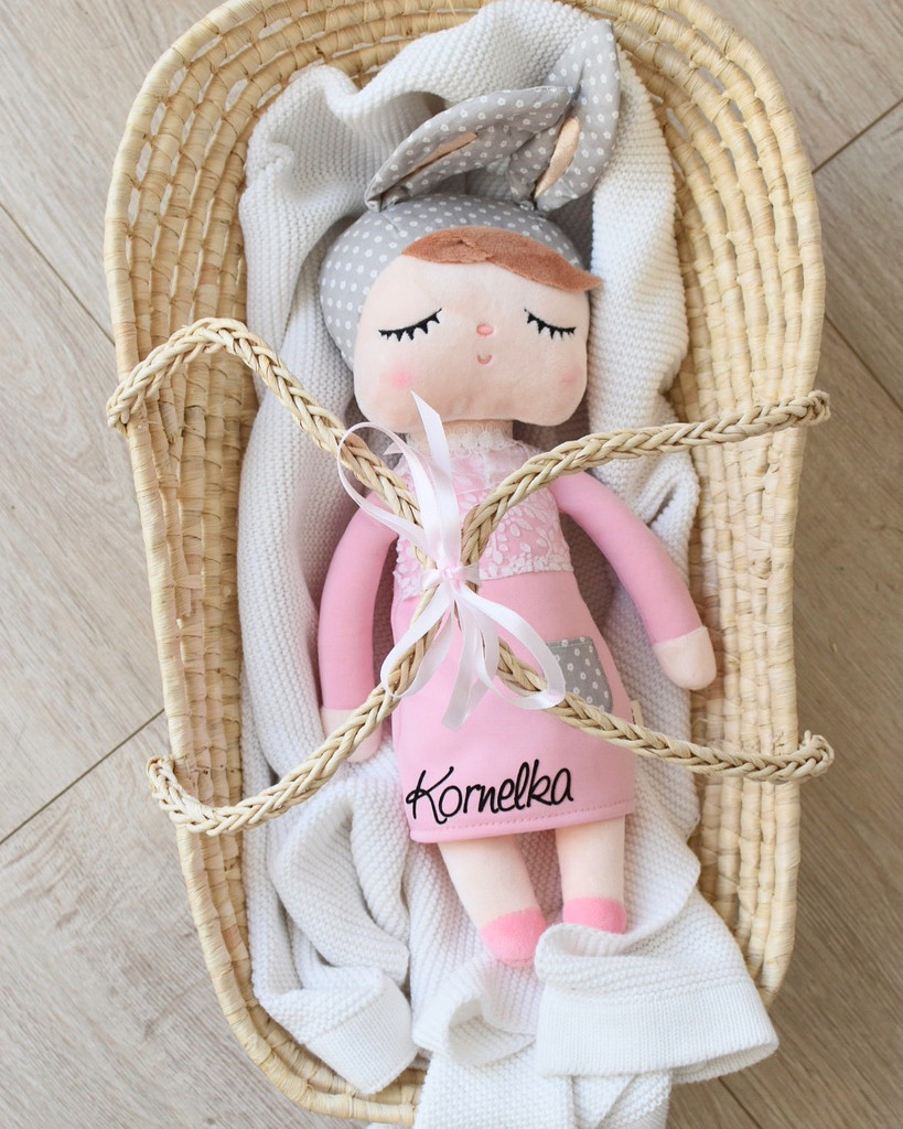 Nosidełko wiklinowe dla lalek - kosz Mojżesza - obrazek 5