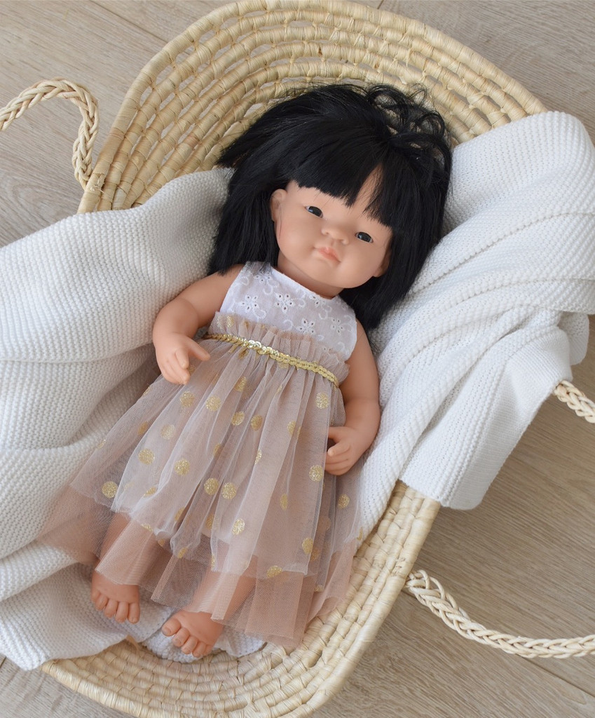 Nosidełko wiklinowe dla lalek - kosz Mojżesza - obrazek 7