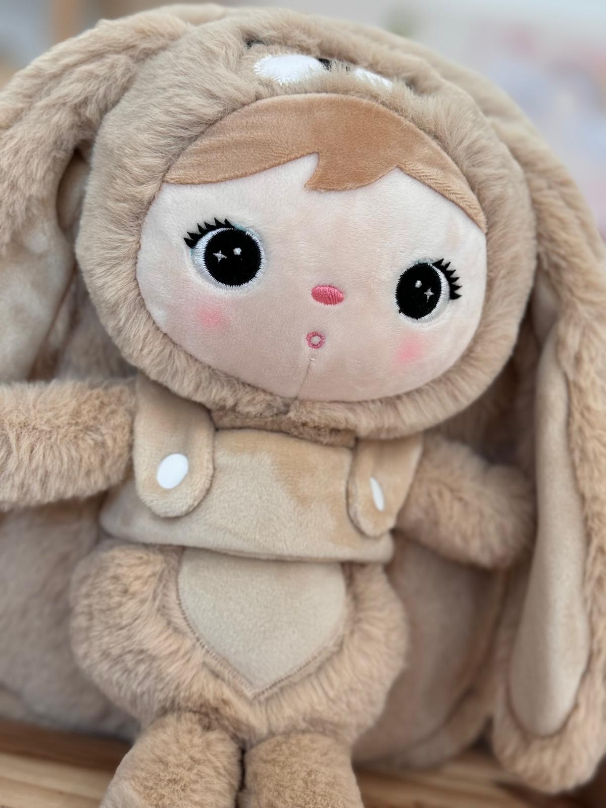 Plecak Królik Karmelowo beżowy z wyjmowanym pluszakiem Metoo - obrazek 8