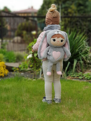 Plecak Królik Szaro-Różowy Metoo