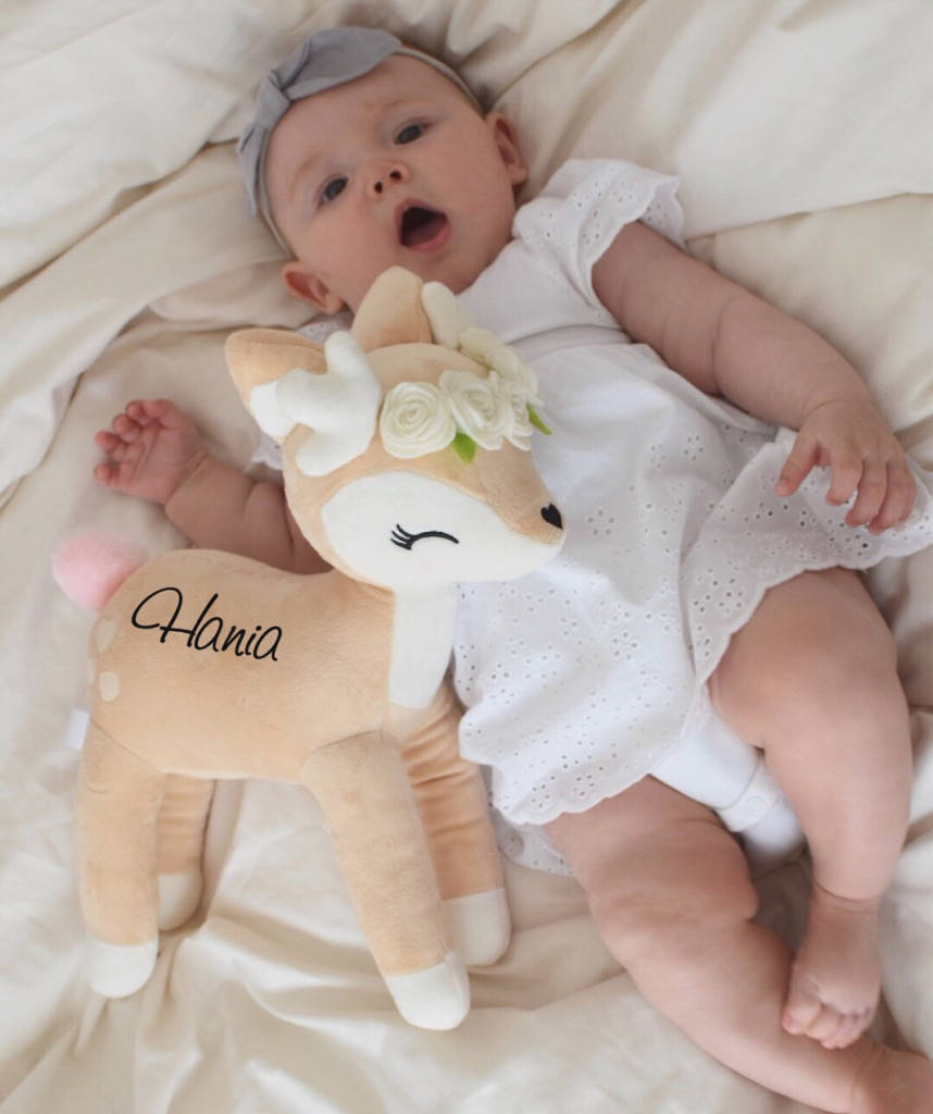 Pluszowa Sarenka z kremowym wianuszkiem - Duża - obrazek 18