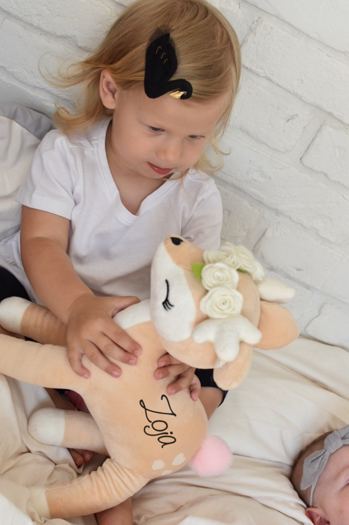 Pluszowa Sarenka z kremowym wianuszkiem - Duża - obrazek 4