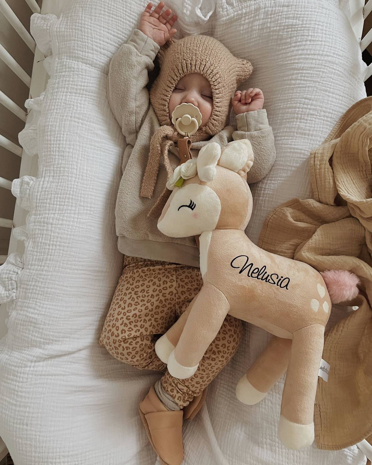 Pluszowa Sarenka z kremowym wianuszkiem - Duża - obrazek 24