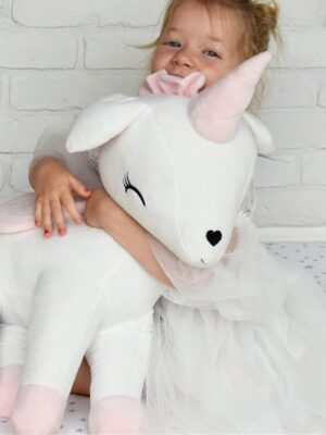 Pluszowy Jednorożec rozmiar XL - Biały