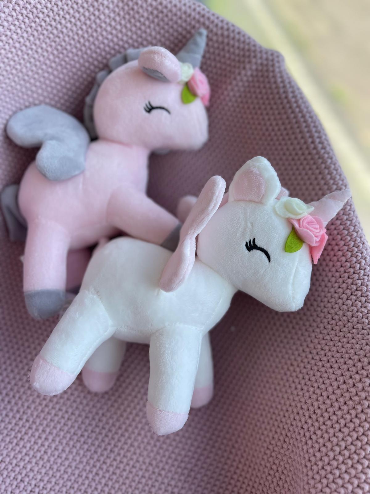 Pluszowy Jednorożec z wianuszkiem rozmiar M- Biały - obrazek 10