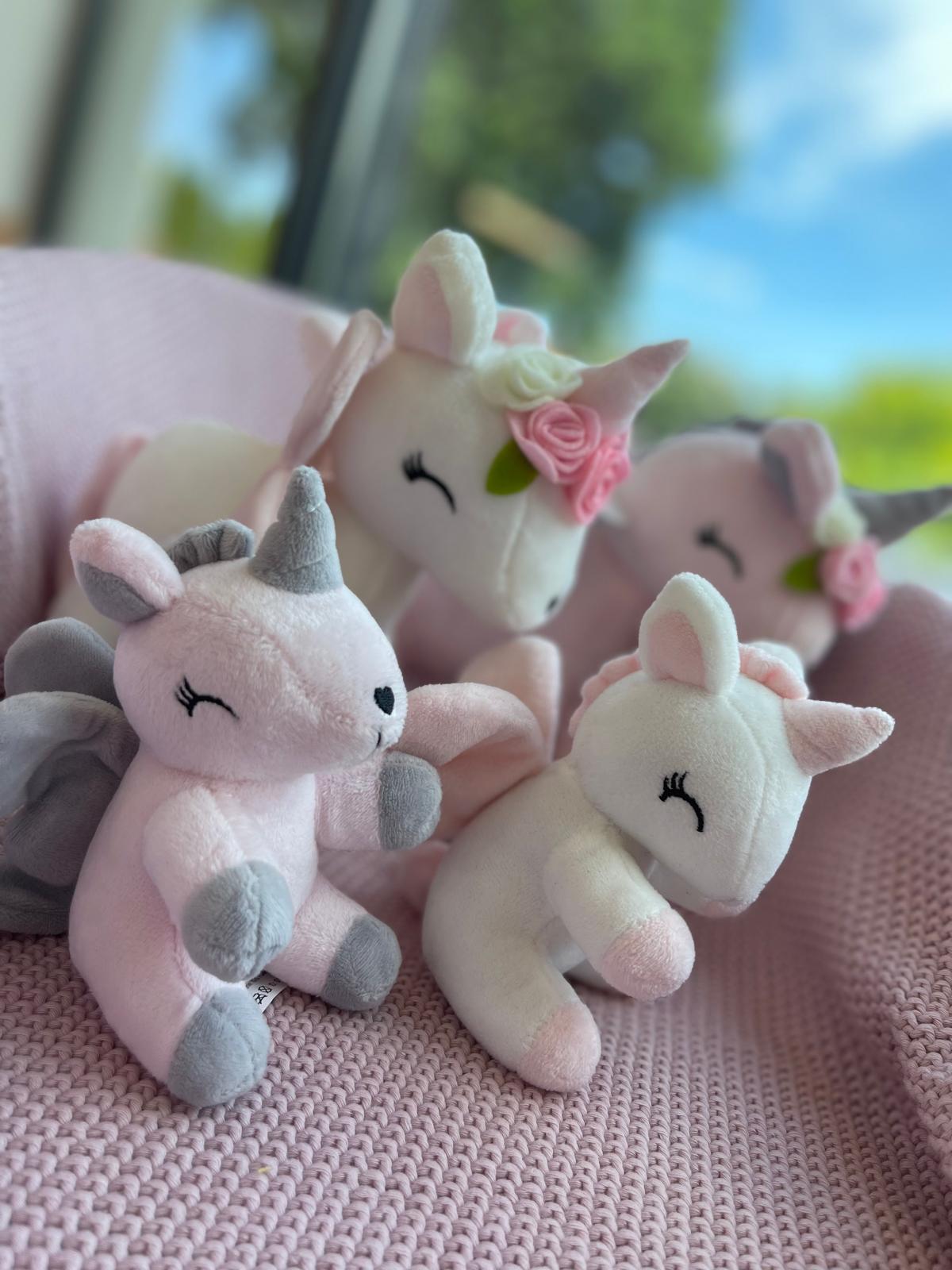 Pluszowy Jednorożec z wianuszkiem rozmiar M- Biały - obrazek 13