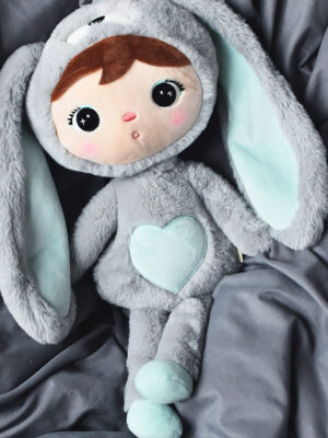 Szaro/Miętowy Królik 50cm Metoo