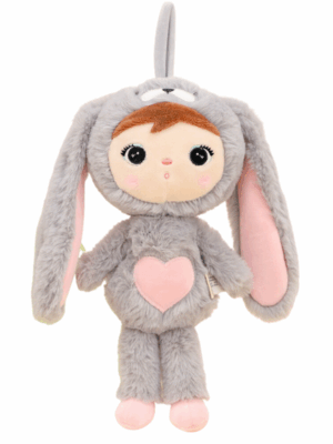 Szaro/Różowy Królik 30cm Metoo