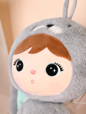 Szaro/miętowy Królik 70cm Metoo